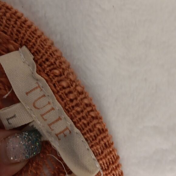 Tulle Crocheted Open Front Cardigan - Picture 8 of 9